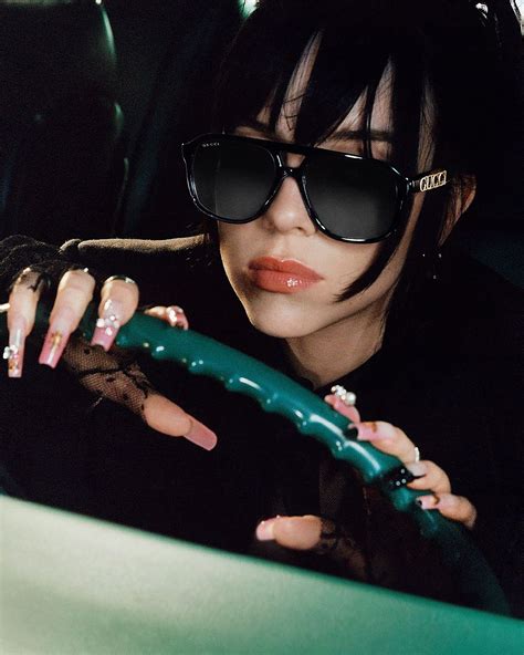 gucci clones billie eilish for stunning new eyewear campaign|billie eilish gucci.